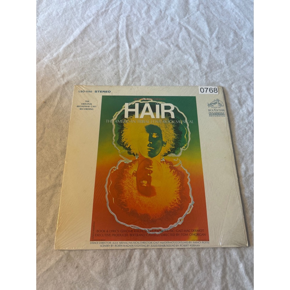 RCA Hair Broadway Cast Vinyl LP 12" Black Good 1968 Stereo LSO-1150 Dynagroove
